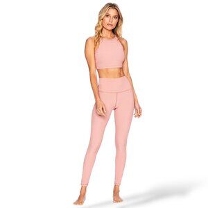 Beach Riot workout set Anna gym tank and Ayla high rise leggings antique rose S